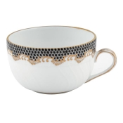 Herend Fish Scale Black Canton Cup - 6 oz.
