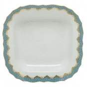 Herend Fishscale Turquoise Square Fruit Dish - 11"
