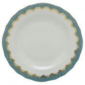 Herend Fishscale Turquoise Dessert Plate - 8.25"