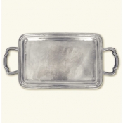 Match Pewter Lago Rectangular Tray w/ Handles - Small