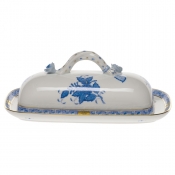 Herend Chinese Bouquet Blue Butter Dish w/Branch