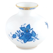 Herend Round Vase Blue - 4.5"