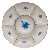 Herend Sectioned Appetizer Dish - Blue