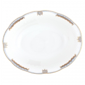 Herend Princess Victoria Light Blue Oval Vegetable Dish