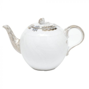 Herend Princess Victoria Light Blue Tea Pot w/ Rose