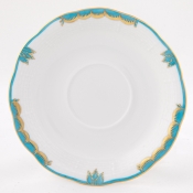 Herend Princess Victoria Turquoise Tea Saucer - 6"