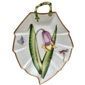 Anna Weatherley Pink Bell Flower Leaf Plate