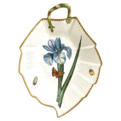 Anna Weatherley Blue Iris Leaf Plate