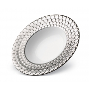 L'Objet Aegean Platinum Rimmed Serving Bowl