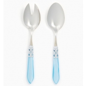 Vietri Aladdin Brillant Light Blue  Salad Server Set