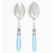 Vietri Aladdin Brillant Light Blue Vietri Aladdin Antique Light Blue Salad Server Set