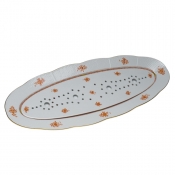 Herend Chinese Bouquet Rust Fish Platter24"L X 9.5"W