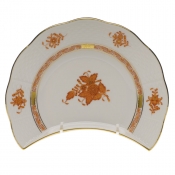 Herend Chinese Bouquet Rust Crescent Salad