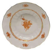 Herend Chinese Bouquet Rust Rim Soup9.5"D