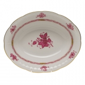 Herend Chinese Bouquet Raspberry Oval Veg Dish10"L X 8"W