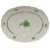 Herend Chinese Bouquet Green Platter- 17"