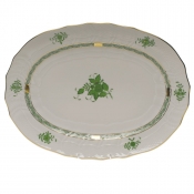 Herend Chinese Bouquet Green Platter - 15"