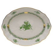Herend Chinese Bouquet Green Oval Dish