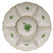 Herend Sectioned Appetizer Dish - Green