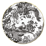 Royal Crown Derby Aves Accent Plate - Black