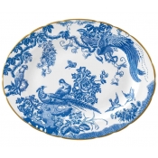 Royal Crown Derby Aves Blue Oval Dish / Platter - 16.4"