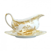 Royal Crown Derby Aves Gold Sauce Boat