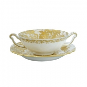 Royal Crown Derby Aves Gold Cream Soup Cup