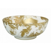 Royal Crown Derby Aves Gold Salad Bowl