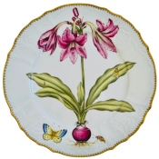 Anna Weatherley Flowers Of Yesterday Dinner Plate - Raspberry Lily