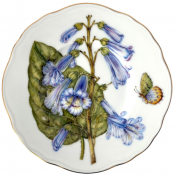Anna Weatherley Rhapsody Of Colors Blue Flower Bread Plate