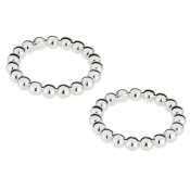 Christofle Perles Silverplate Napkin Rings - Set 2