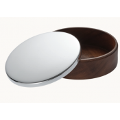 Christofle Uni Large Wood Silver-Plated Box - 5 in