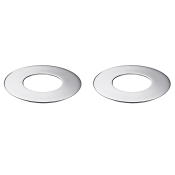 Christofle Oh de Christofle Stainless + Glass Coaster -  Set of 2