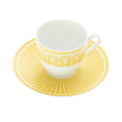 Christofle Malmaison Riviera Espresso Cup + Saucer