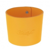 Christofle Objets Miroir Leather Cuff -Yellow