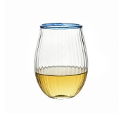 Juliska Nell Stemless Wine Glass - Chambray / 15 oz.