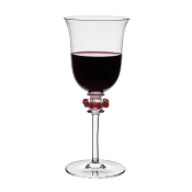 Juliska Nell Ruby Ruffle Wine Glass- 12 oz.