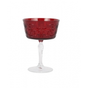 Vietri Barocco Ruby Coupe Champagne Glass