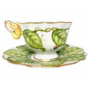 Anna Weatherely Butterfly Handle Teacup + Saucer