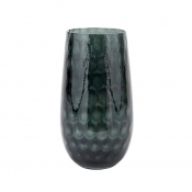Vietri Bolla Glass Gray Small Pebbled Vase