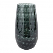 Vietri Bolla Glass Gray Medium Pebbled Vase