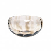 Vietri Bolla Glass Tortoise Pleated Centerpiece