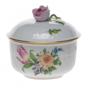 Herend Printemps Sugar Covered W/Rose(4 Oz) 3.25"