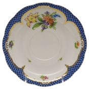 Herend Printemps Blue Border Tea Saucer - Motif 05