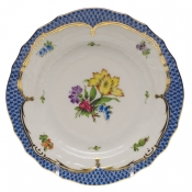Herend Printemps Blue Border Bread & Butter Plate - 6