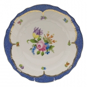 Herend Printemps Blue Border Dinner Plate - Motif 04 10.5"D