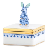 Herend Bunny Box - Sapphire