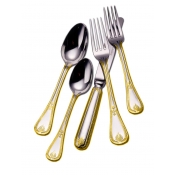 Couzon Consul Gold Accent Stainless 5 Piece Setting