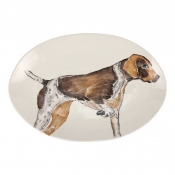 Vietri Cacciatore Pointer Shallow Oval Bowl