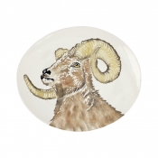 Vietri Cacciatore Ram Medium Oval Platter